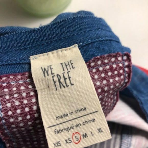 Free People Blue and Red Patterned Tunic - Picture 6 of 7